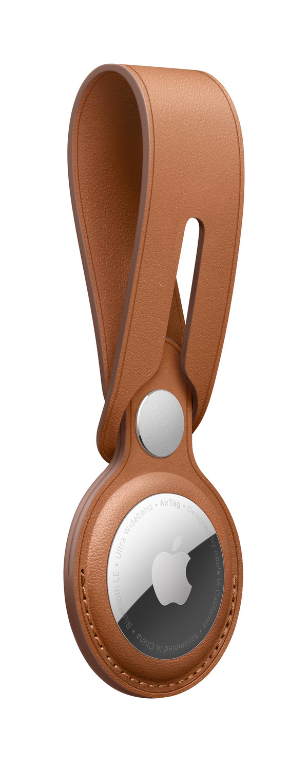 Apple AirTag Leather Loop - Saddle Brown