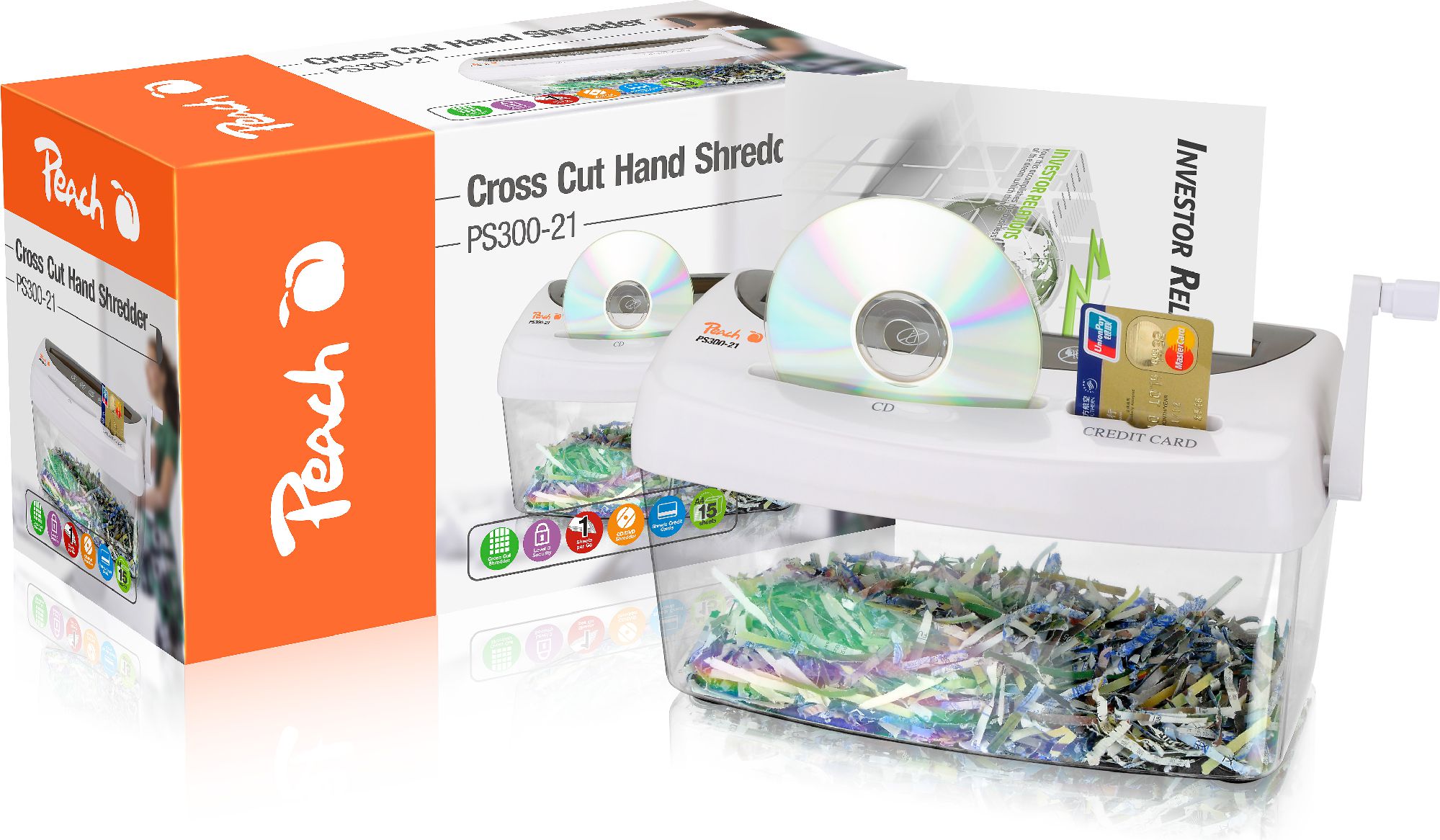 Prerëse letre Peach PS3000-21 P-3, DIN P-3, kosh 3L, e bardhë