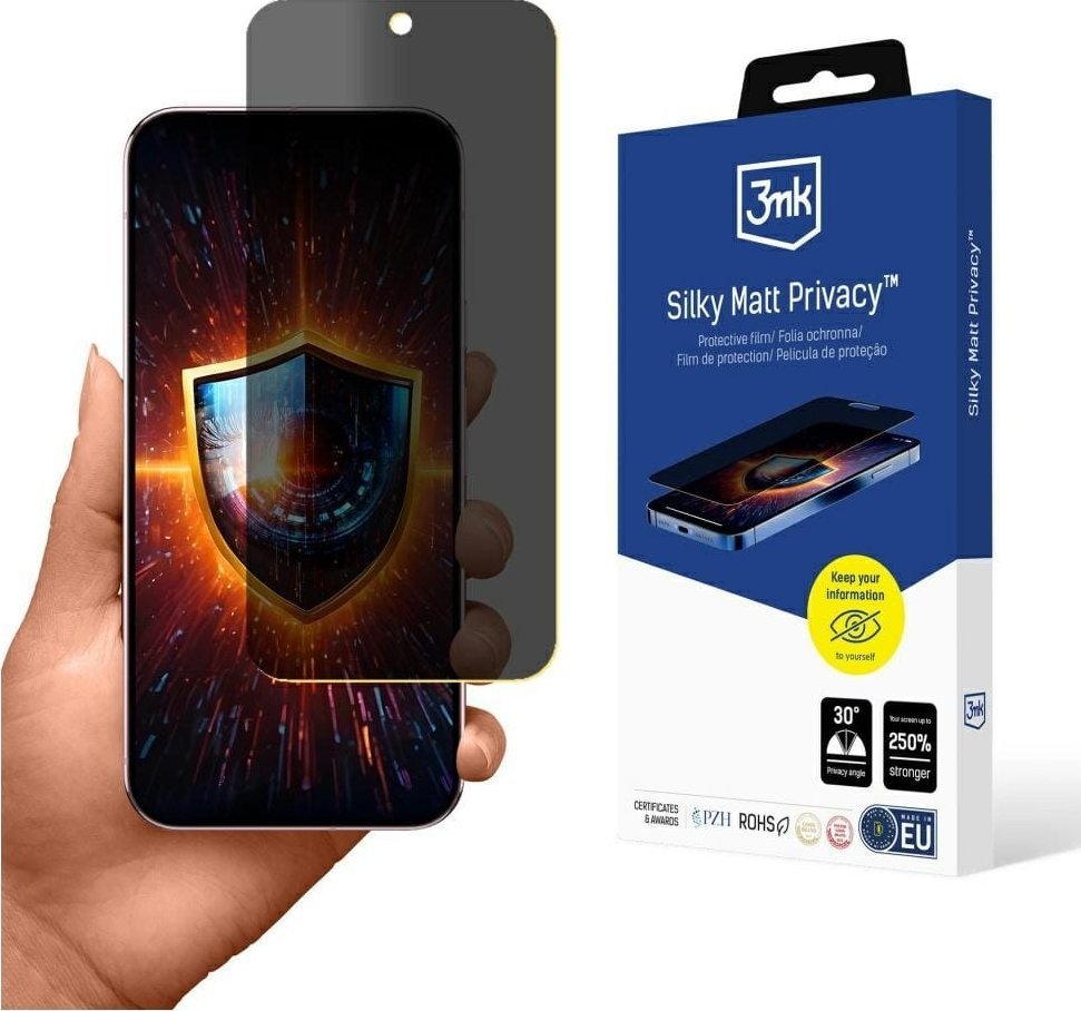 Заштитен филм 3MK Silky Matt Privacy за Google Pixel 9 Pro XL, мат, приватност