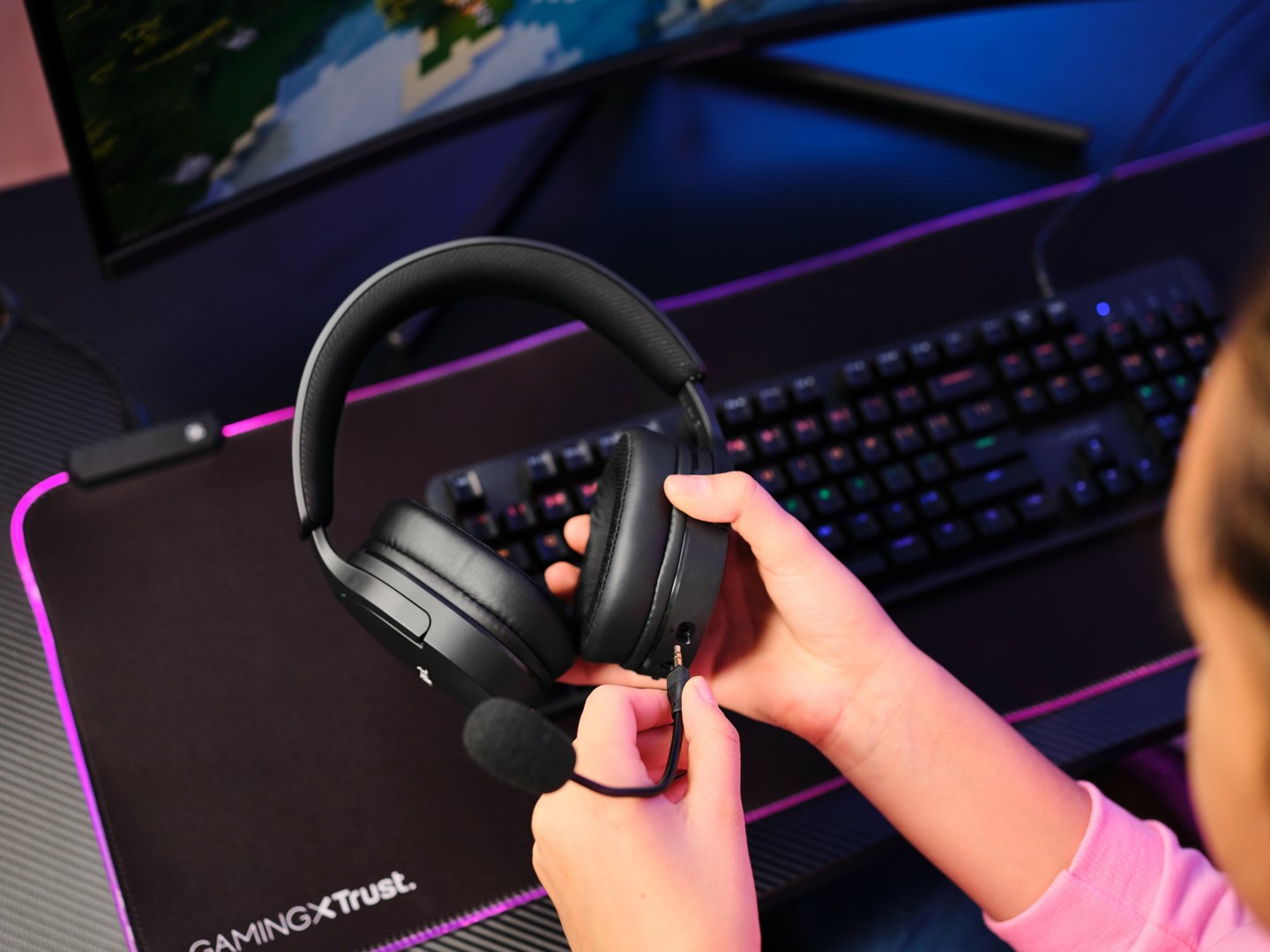 Kufje për lojëra GXT 491 Fayzo, Wireless, të zeza 