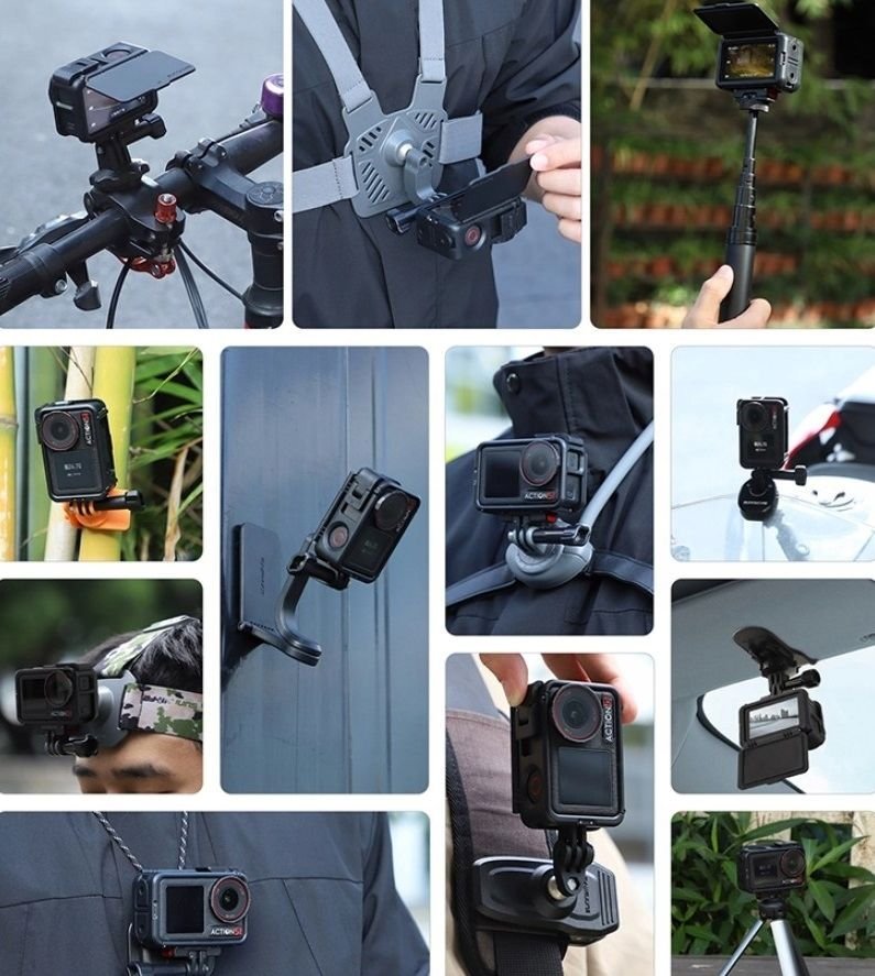 Kornizë montuese Sunnylife OA BK941 D, për DJI Osmo Action 3 4 5 Pro, e zezë