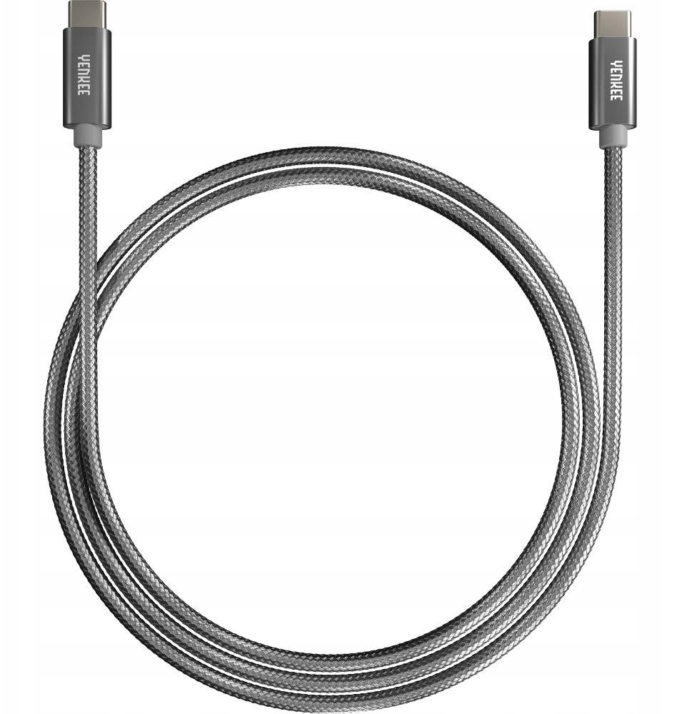 Kabllo USB C YENKEE YCU C102 SR, USB C në USB C, 2m, e zezë