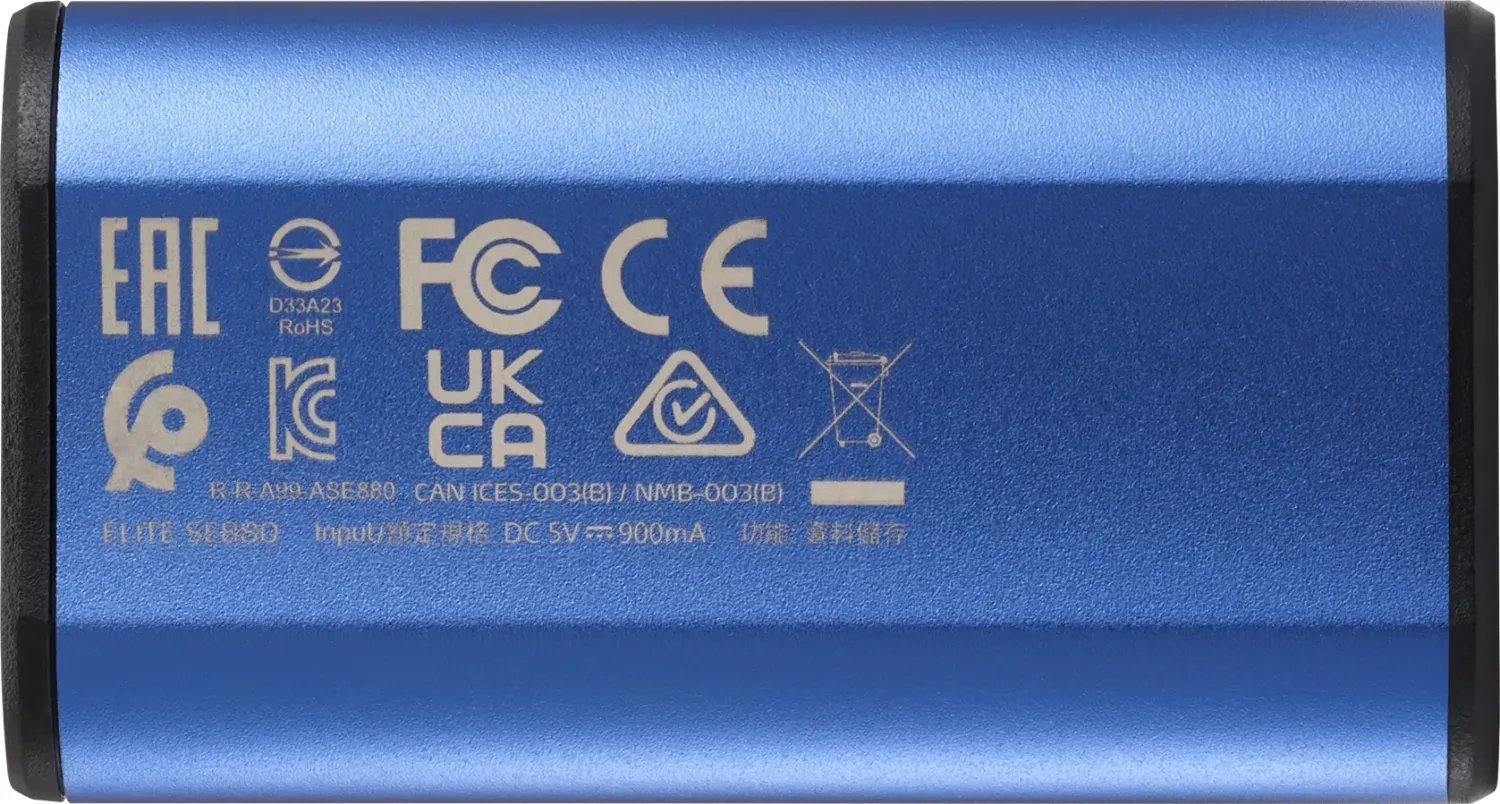 SSD i jashtëm ADATA Elite SE880, 1TB, USB 3.2 Gen 2x2, blu