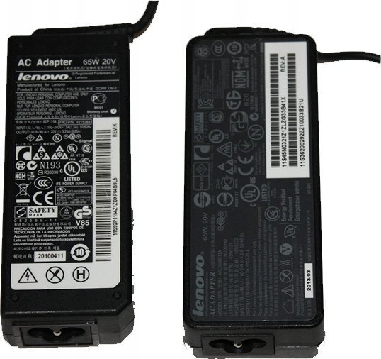 Adapter karikues Lenovo AC 65W, lidhje rrethore, i zi