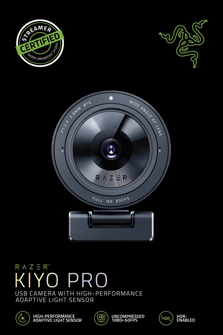 Webcam Razer Kiyo Pro/X, Full HD, USB, e zezë