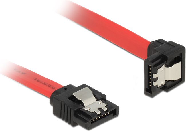 Kabllo Delock SATA - SATA, 0.3m, e kuqe