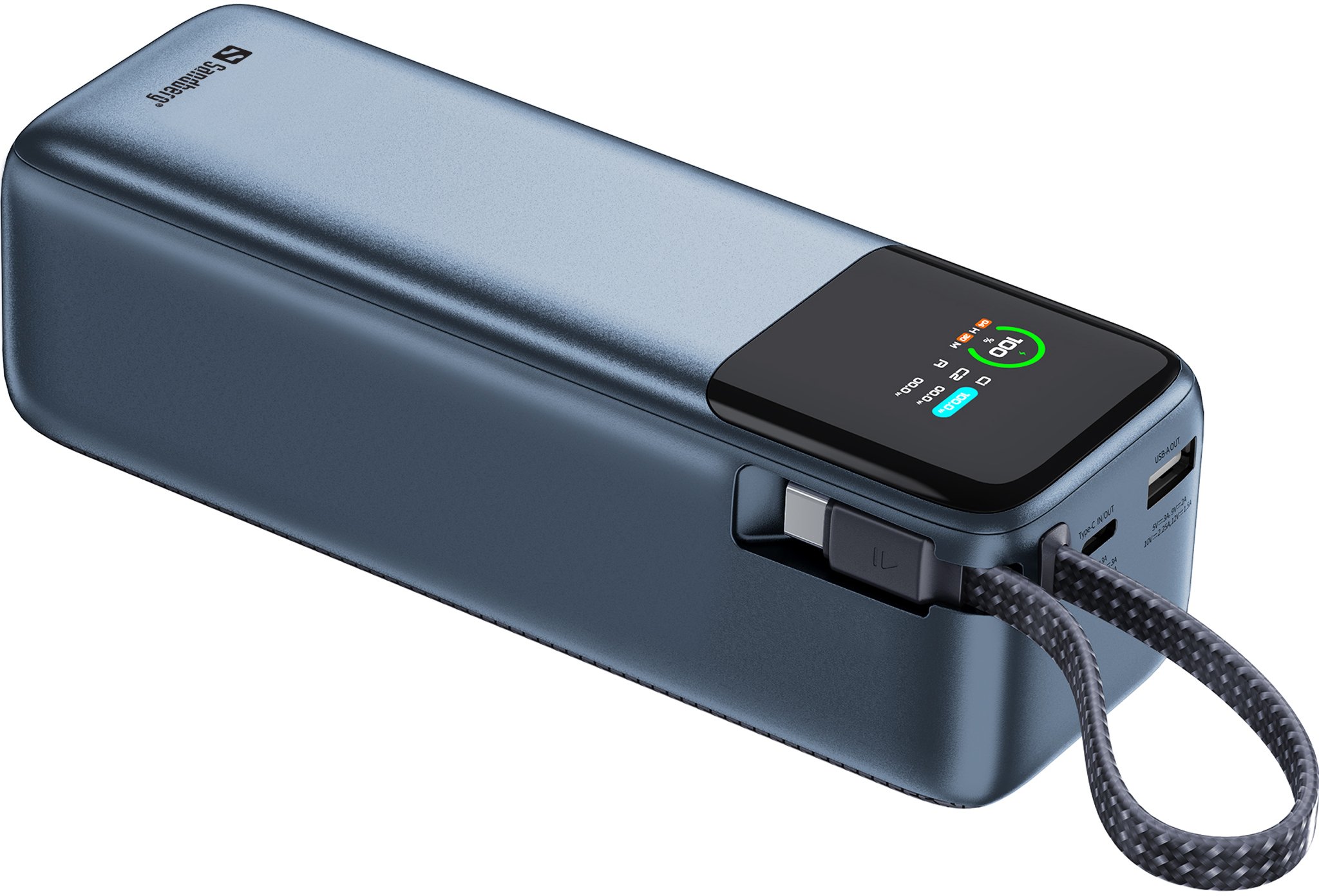 Powerbank Sandberg All-in-1 Powerbank 27000 PD240W, 27000mAh, 240W, сива и црна