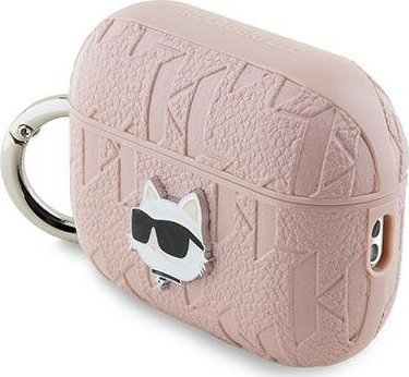 Kutí mbrojtëse Karl Lagerfeld Monogram Choupette Head Case, për AirPods Pro 2, rozë