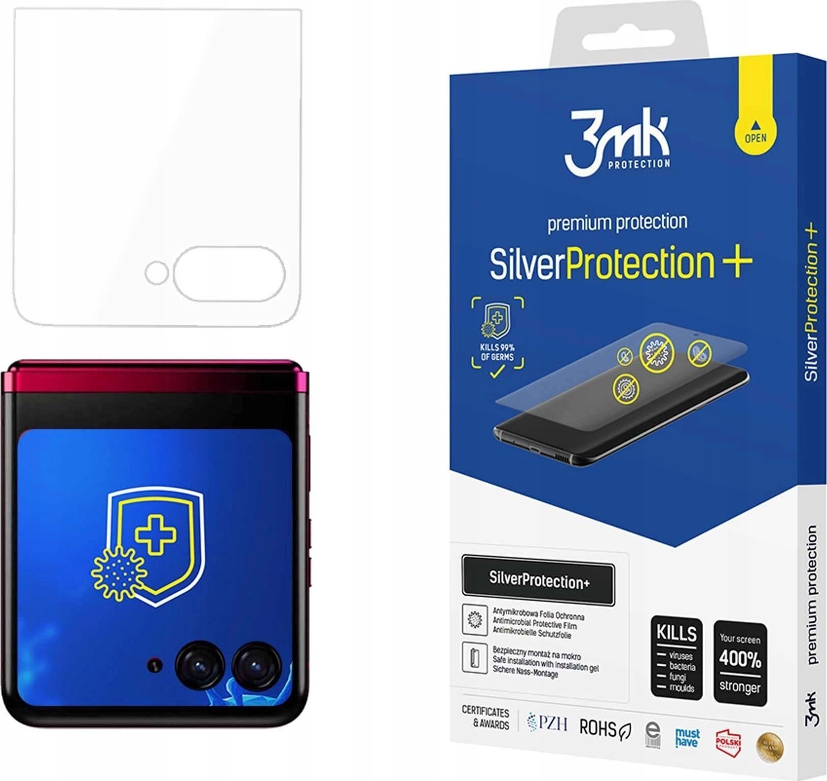 Folje mbrojtëse ekrani 3mk SilverProtection+ Folded Edition, për Motorola Razr 50 Ultra, vetë rigjeneruese, transparente