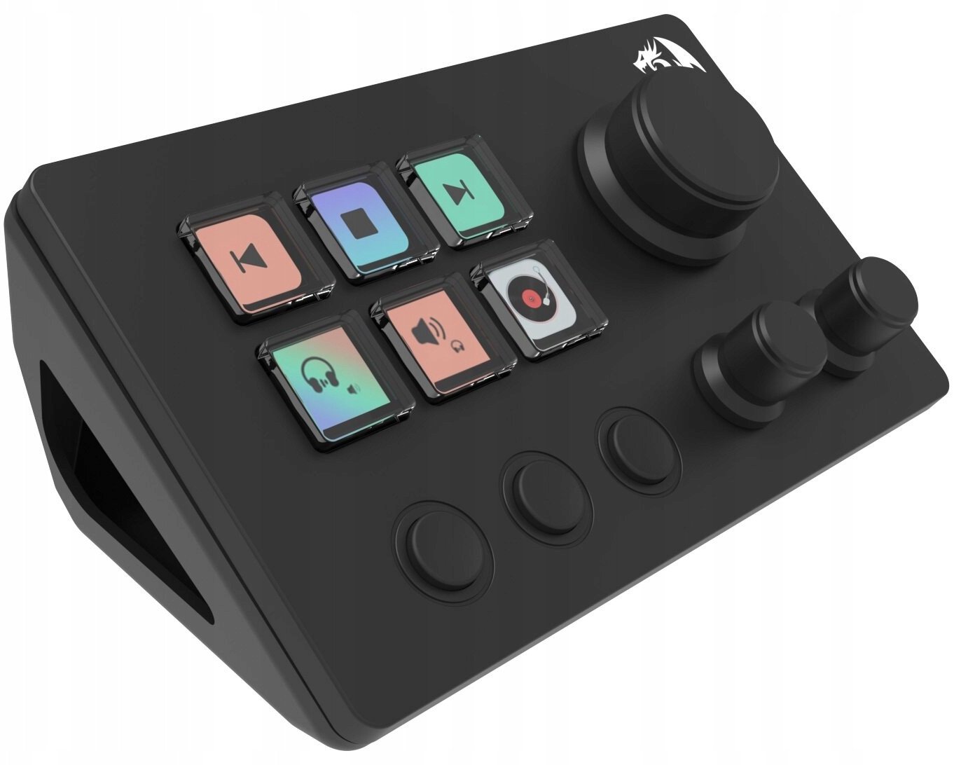 Kontrollues streaming Redragon Skyrider SS-551, 6 taste LCD, 3 butona rrotullues, i zi