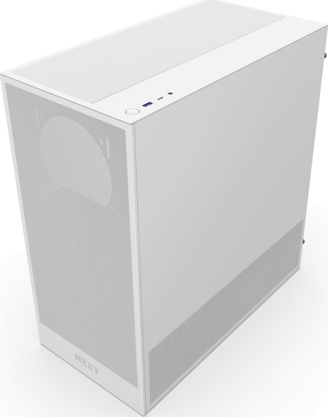 Kuti kompjuteri NZXT H5 Flow, mid tower, xham i temperuar, e bardhë
