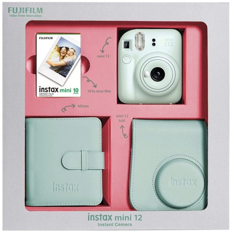 Instax Mini 12 Bundle Box (Mint Green)