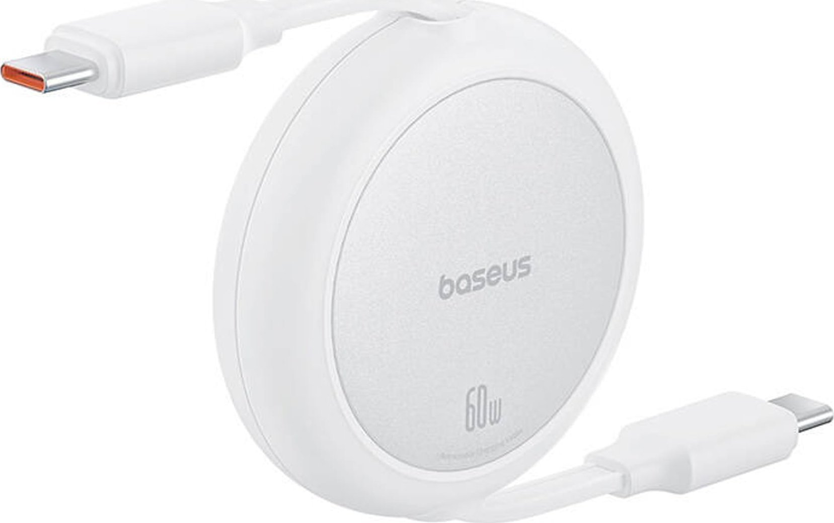 Kabllo karikimi Baseus Free2Draw Mini, Type C në Type C, 100W, 1m, e bardhë