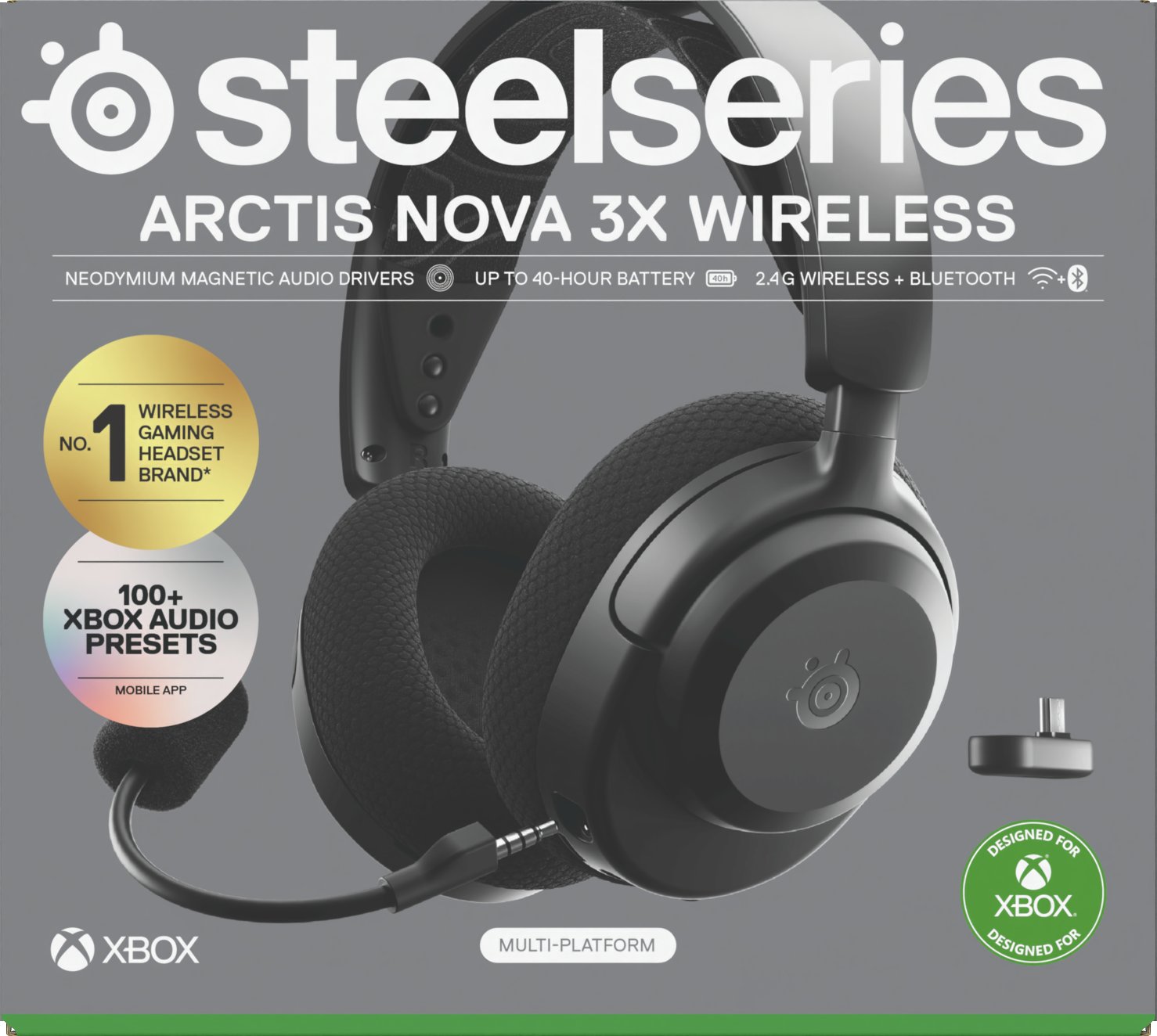 Geјминг слушалки SteelSeries Arctis Nova 3X Wireless, Xbox, безжични, црни