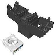 Modul keystone Solarix CAT6 UTP SXKJ 6 UTP RAL SA, self cutting, SECURE CAP, i bardhë