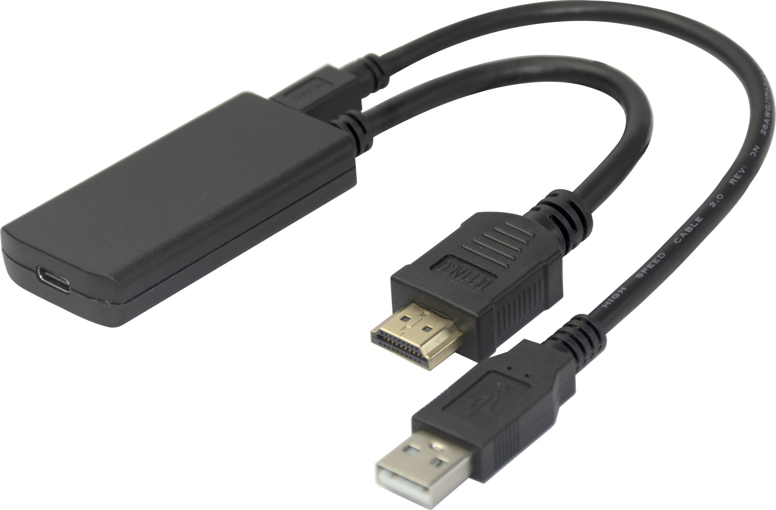 Adapter USB C në HDMI Deltaco, Alt Mode DisplayPort, 4K 60Hz, 20cm, i zi