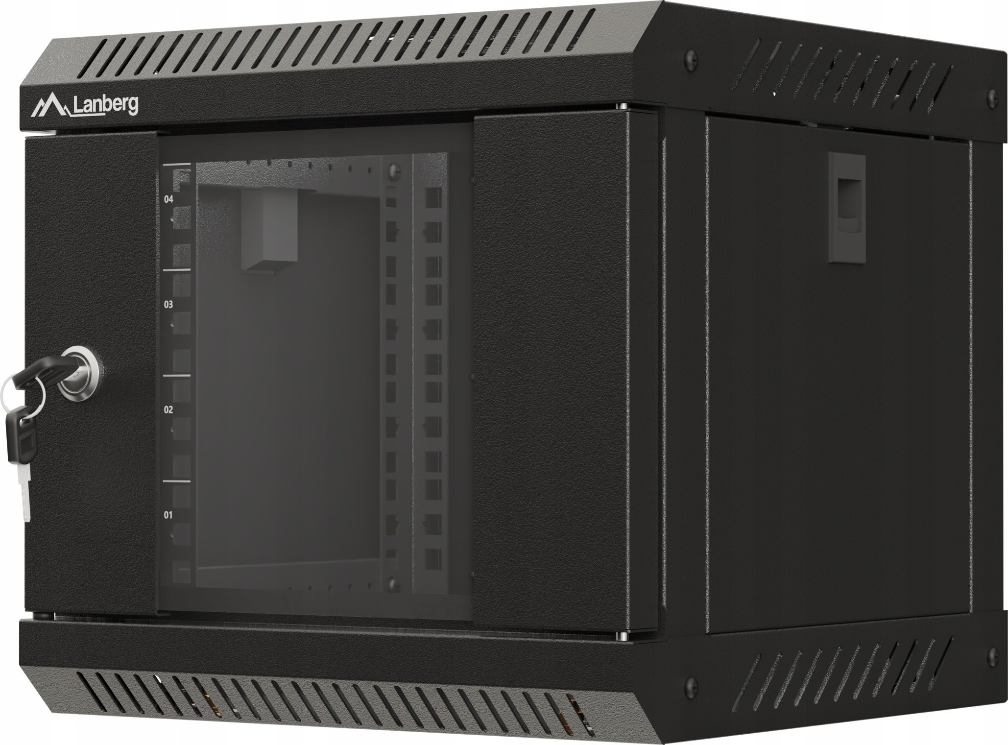 Kabinet rrjeti Lanberg Rack 19" 9U, 600x450, derë e perforuar, gri