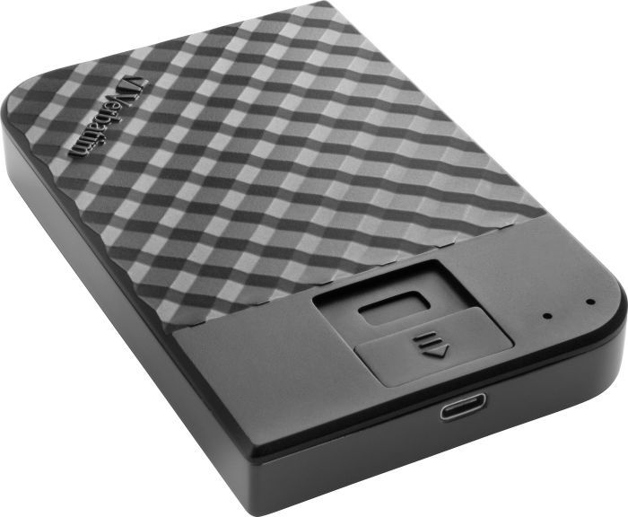 Disk i jashtëm Verbatim me gjurmë gishtash, 2TB, i zi