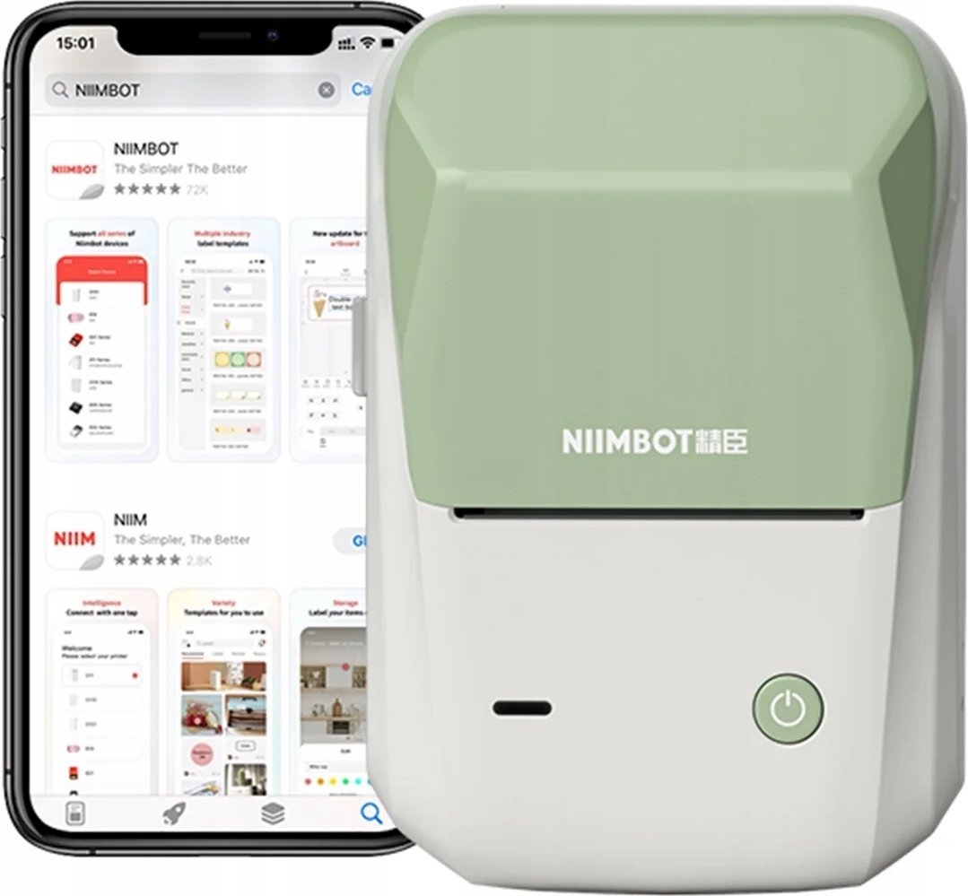 Printer etiketash NIIMBOT B1, wireless, Bluetooth, jeshil