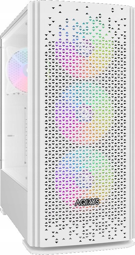 Куќиште за компјутер Gacrux White, Midi Tower, калено стакло, RGB, бело