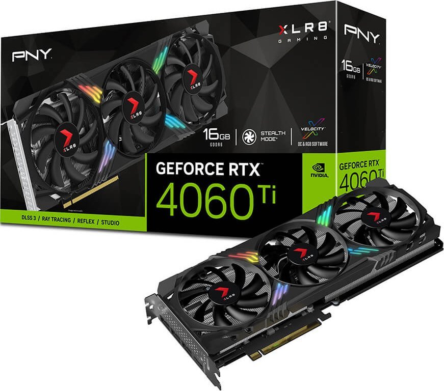 Kartelë grafike PNY GeForce RTX 4060 Ti XLR8 Gaming Verto Epic-X RGB OC 16GB GDDR6