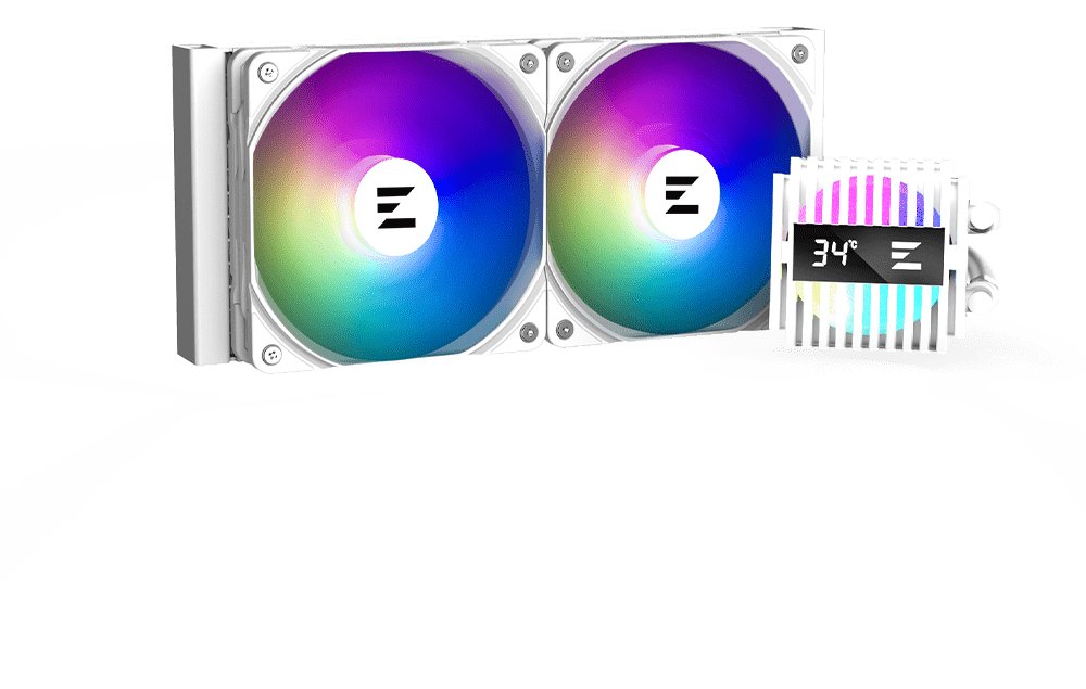 Ладилник за вода за процесор Zalman Alpha2 A24, AIO 240mm, RGB, бел