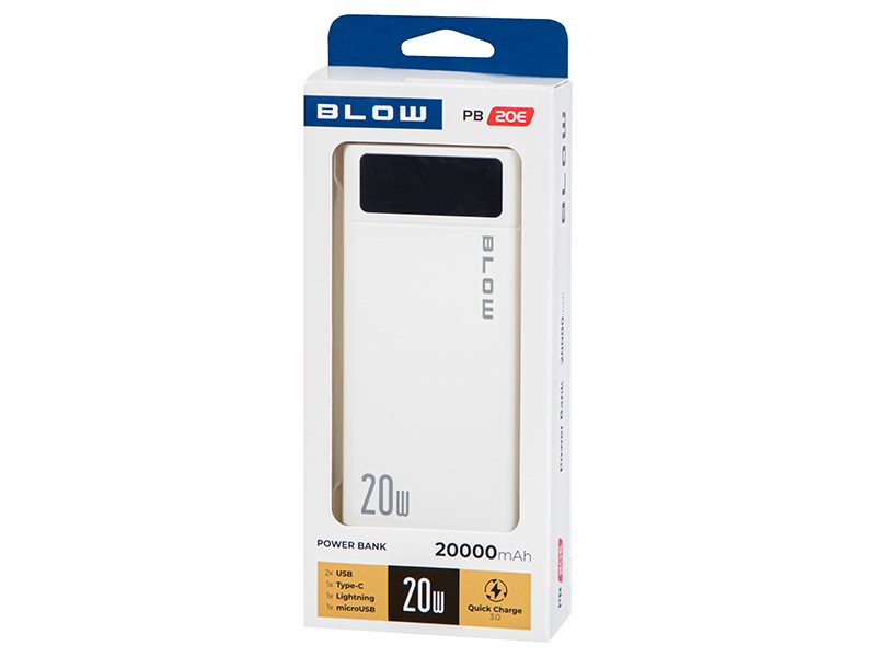 Powerbank BLOW PB20E, 20000mAh