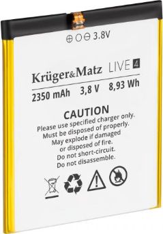 Батерија за телефон Kruger&amp;Matz Live 4 4S, 2350mAh, оригинална