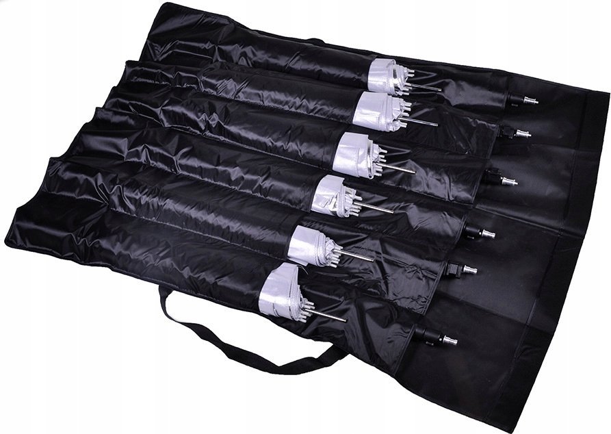 Çantë transporti Massa SB4231, për 6 qëndrime studio dhe 6 çadra ndriçimi, e zezë