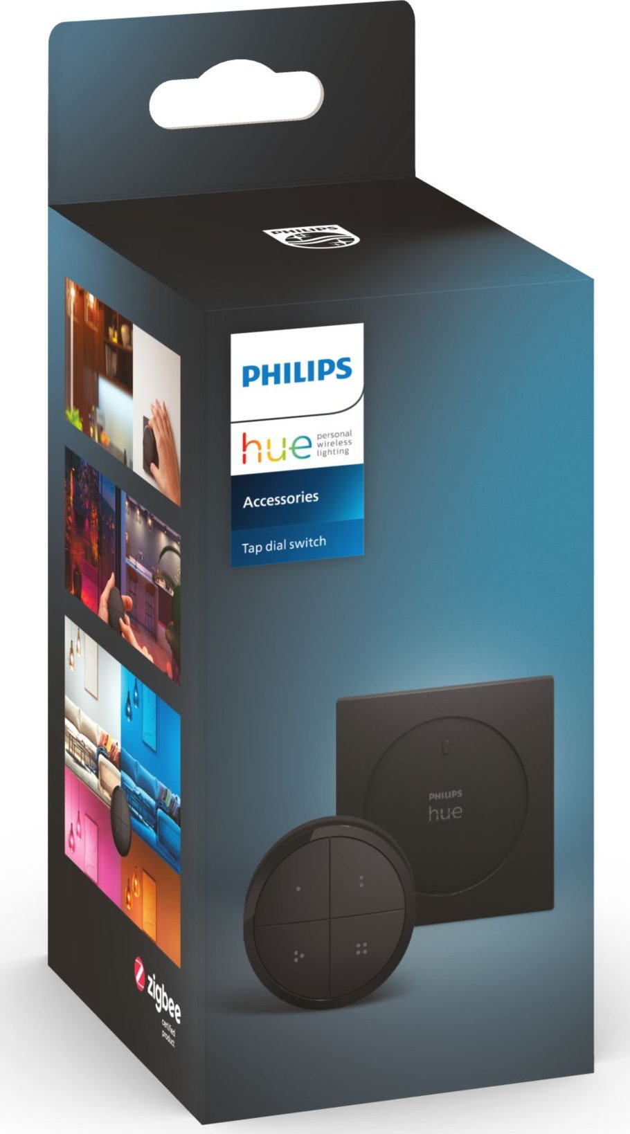 Ndërprerës inteligjent Philips Hue Tap Dial, me rrotullim, i zi