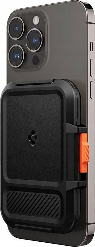 Portofol magnetik Spigen Lock Fit MagFit, për iPhone MagSafe, deri 6 karta, i zi