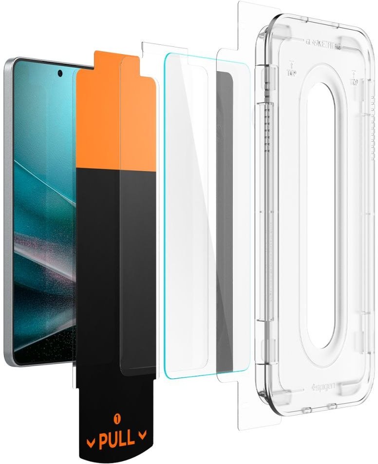 Xham mbrojtës Spigen Glas TR EZ Fit HD, 1 copë, për Samsung Galaxy S25 Edge, transparent