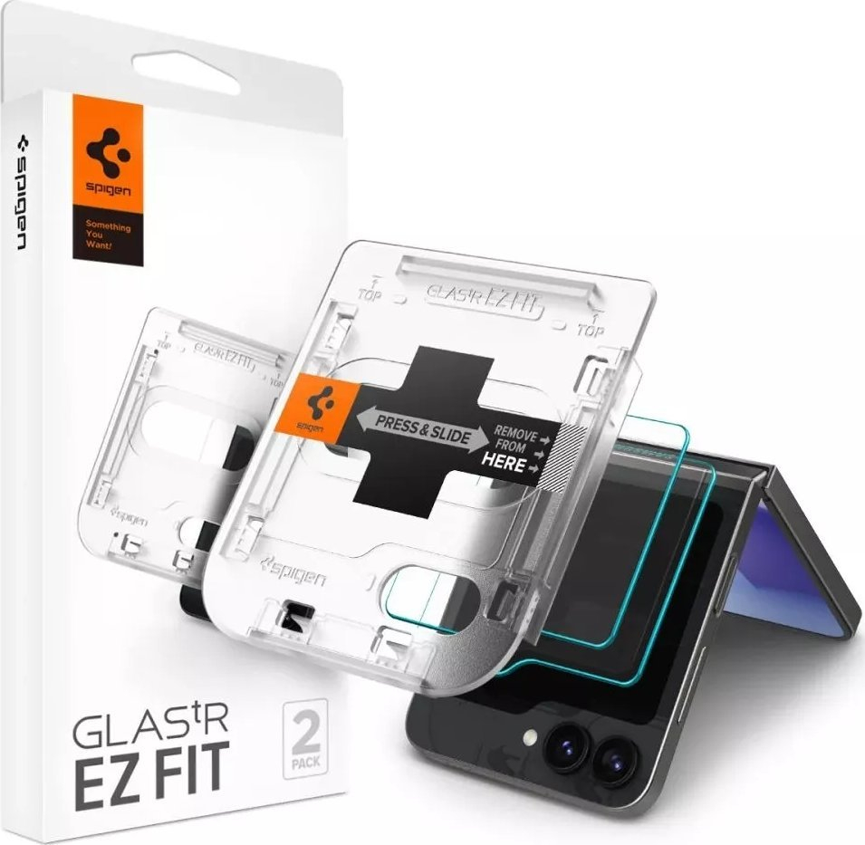 Xham mbrojtës Spigen Glas TR EZ Fit, 2 copë, për Samsung Galaxy Z Flip6, transparent