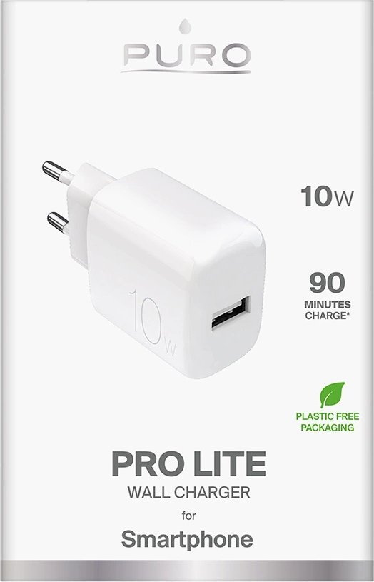 Полнач USB Puro PRO LITE, Type A, 10W, бел