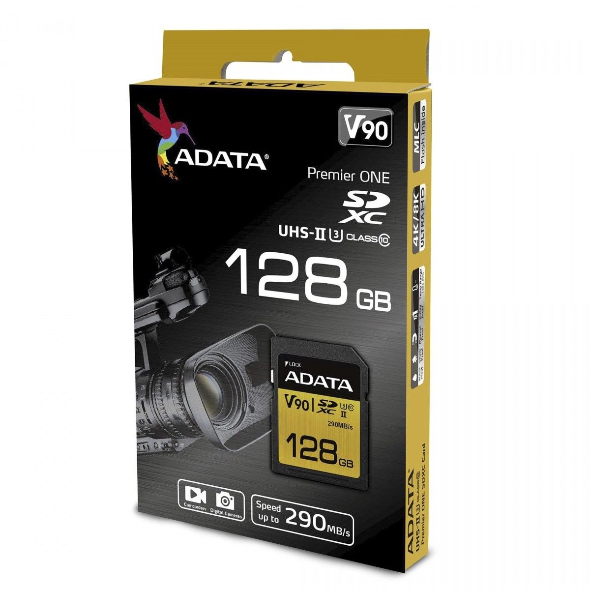 Kartelë memorie ADATA Premier One SDXC, 128GB, Class 10 UHS II U3 V90