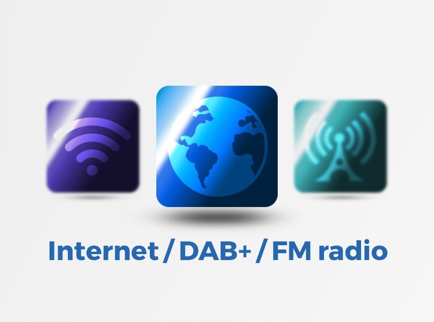 Radio Orava Internet DAB FM, ekran 2.4", Bluetooth, e zezë