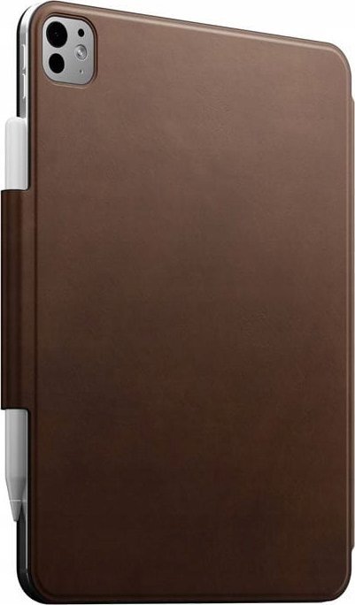 Këllëf lëkure Nomad Leather Folio për Apple iPad Pro 13" M4, me mbulesë magnetike, kafe
