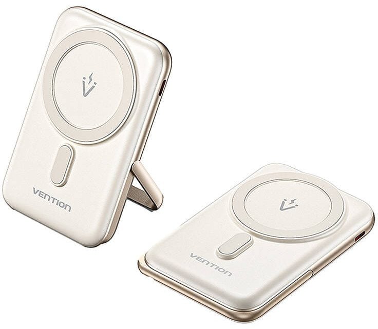 Powerbank magnetik Vention, 10000mAh, Wireless 20W USB C, i bardhë