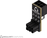 Pреобразувач PCIE Singularity Shift, 6 пин, агол 90°, црн