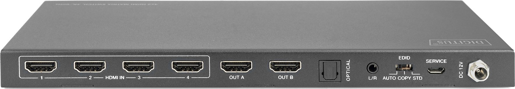Ndërrues HDMI Matrix Digitus 4x2, 4 hyrje, 2 dalje, 4K 60Hz