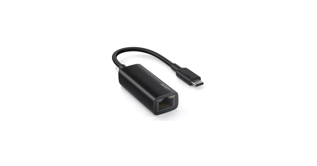 Adapter Ethernet Aukey CB-A30, USB Type C, Gigabit 10 100 1000 Mbps, argjendtë