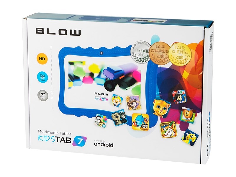 [OUTLET] Tablet Blow Kidstab 7.4, 2GB/32GB, i kaltër + mbrojtëse