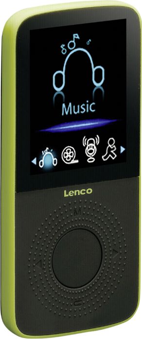 MP3 player Lenco PODO-153LM, 4GB, pedometër, jeshile e zezë