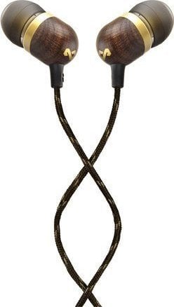 Kufje in ear Marley Smile Jamaica Brass, me mikrofon, kabllo kundër ngatërrimit, ngjyrë bronzi