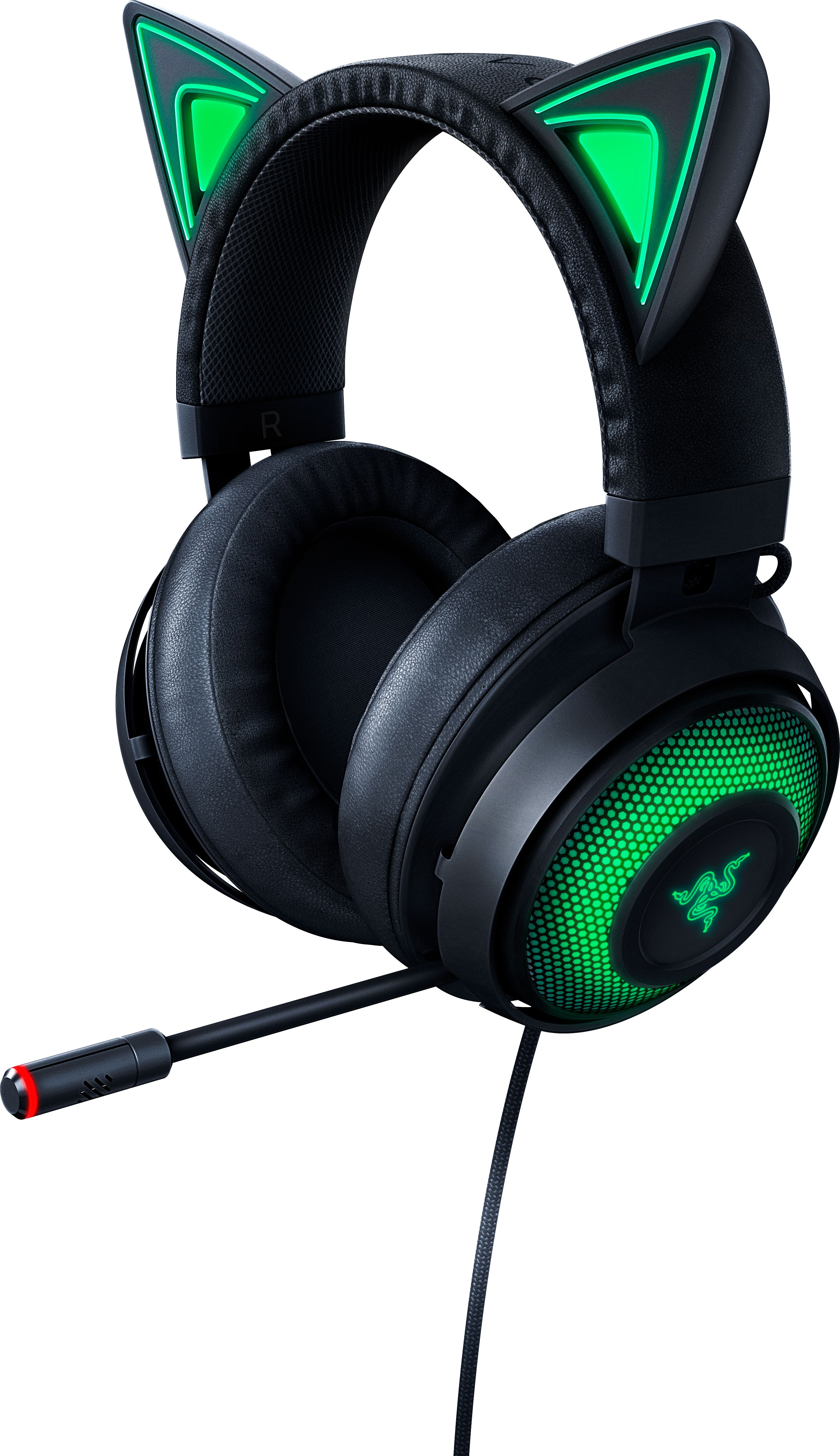 Kufje Razer Kraken Kitty Edition (RZ04 - 02980100 - R3M1), të zeza / të gjelbra