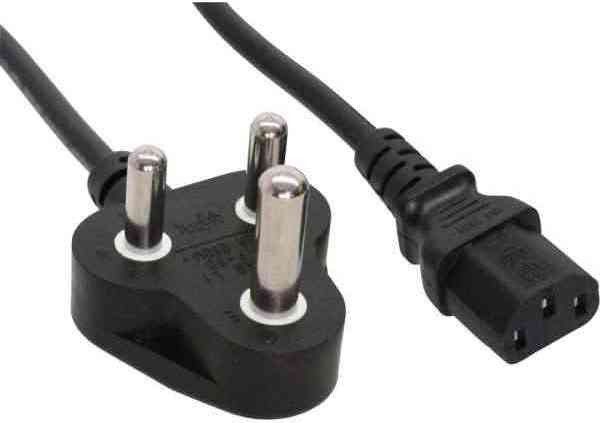Kabllo energjie InLine Type D South Africa RPA 5A - IEC connector, 1.8m, e zezë