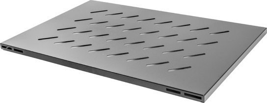 Рафт Ланберг 1U за отворен кабинет 19\", 480.5x580 mm, црн