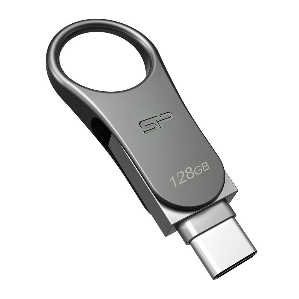 Pрактичен USB мемориски уред SP Silicon Power, 128GB, USB 3.1, OTG, титаниум