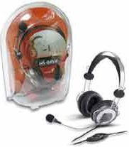 Kufje me mikrofon Genius HS-04SU (31710045100), të argjendta