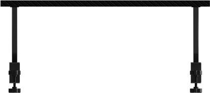 Mbajtëse monitori Mars Gaming MGDS, 60x20cm, bazament i ngritur, e zezë